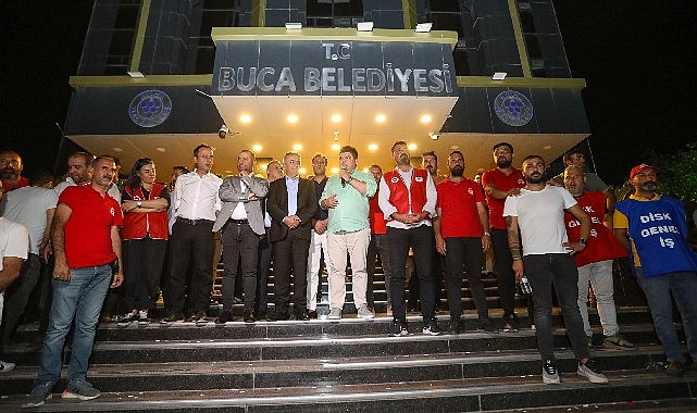 Buca Belediyesi işçilerinin yüzü güldü